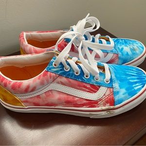 VANS Old Skool Tie Dye Shoes Unisex Youth Size 6 Multicolor